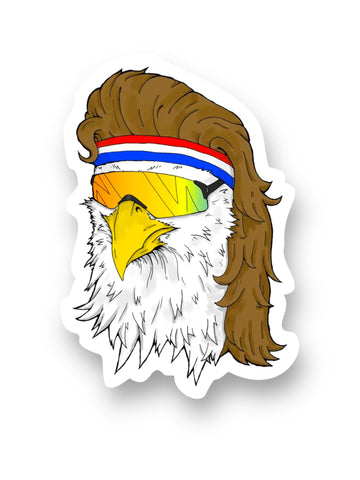 Merica Eagle American Mullet Eagle Sticker by Big Moods, Sold by Le Monkey House