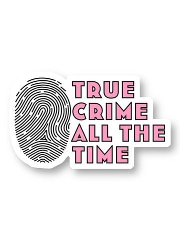 True Crime All The Time Fingerprint Sticker by Big Moods, Sold by Le Monkey House