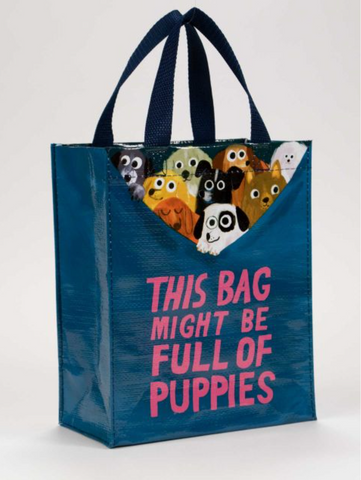 This might be a bag full of puppies handy tote by Blue Q Sold by Le Monkey House