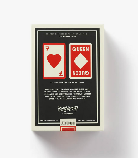 A Big Deal Oversized PLaying Cards by Brass Monkey Sold by Le Monkey House