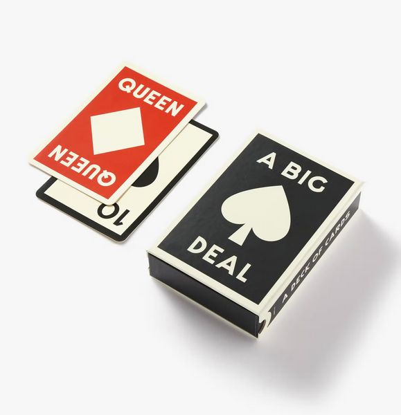 A Big Deal Oversized PLaying Cards by Brass Monkey Sold by Le Monkey House