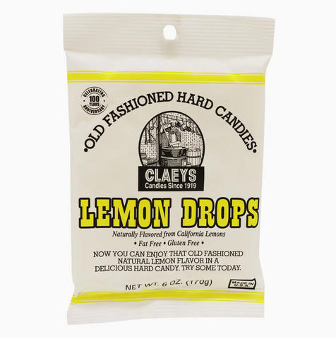 Old Fashioned Hard Candies by Claeys since 1919 Lemon Drops Flavor Sold by Le Monkey House
