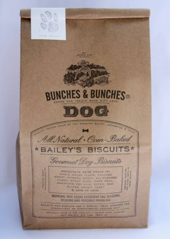 Bunches and Bunches Baileys All NAtural Dog Biscuits Sold by Le Monkey House