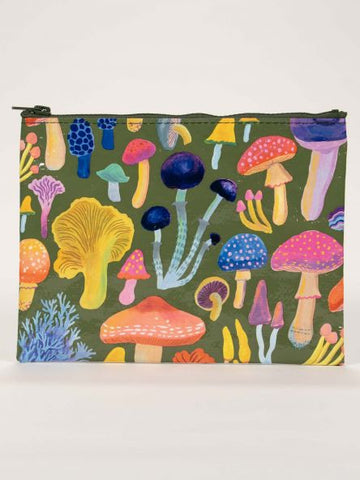 Mushrooms illustration pencil pouch by Blue Q Sold by Le Monkey house