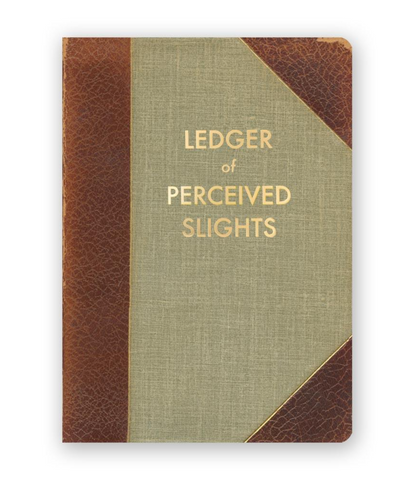 Vintage style Ledger of Perceived Slights notebook journal by The Mincing Mockingbird Sold by Le Monkey House