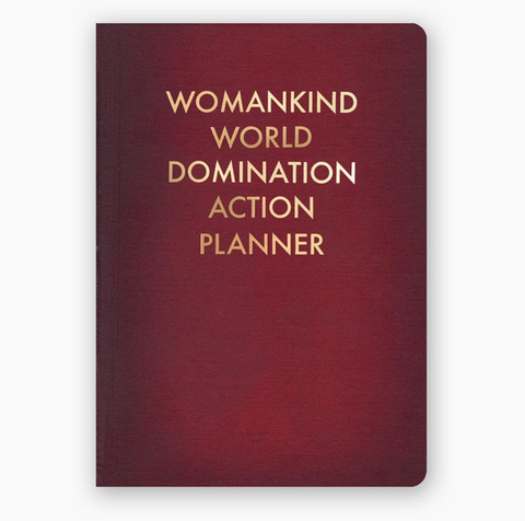 Womankind world domination action planner 5"x7" journal notebook by The Mincing Mockingbird Sold by Le Monkey House