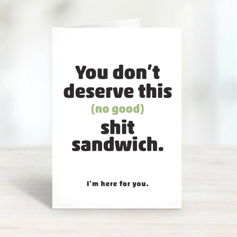 Shit Sandwich Card