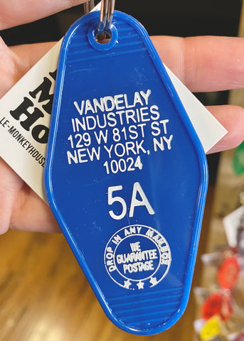Vandelay Industries, Importer Exporter, Seinfeld George Costanza, Vintage Retro style hotel motel keychain, key ring, key fob - Sold by Le Monkey House