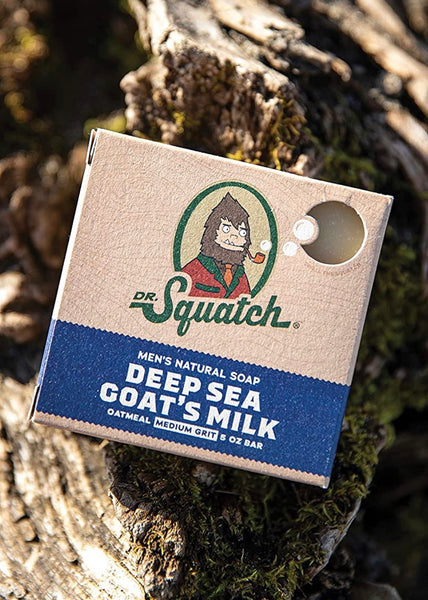 Dr. Squatch Natural Men's Soap Deep Sea Goat's Milk with Oatmeal Medium Grit, Sold by Le Monkey House