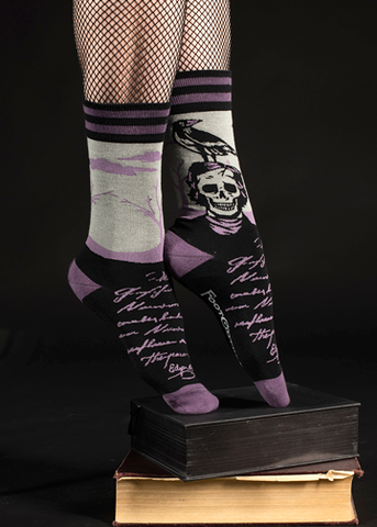 Edgar Allen Poe Socks