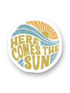 Here Comes The Sun Sticker by Big Moods, Sold by Le Monkey House
