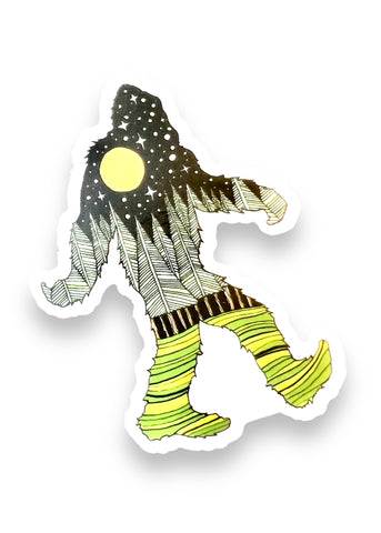 Bigfoot Nature Sticker by Big Moods Sold by Le Monkey House