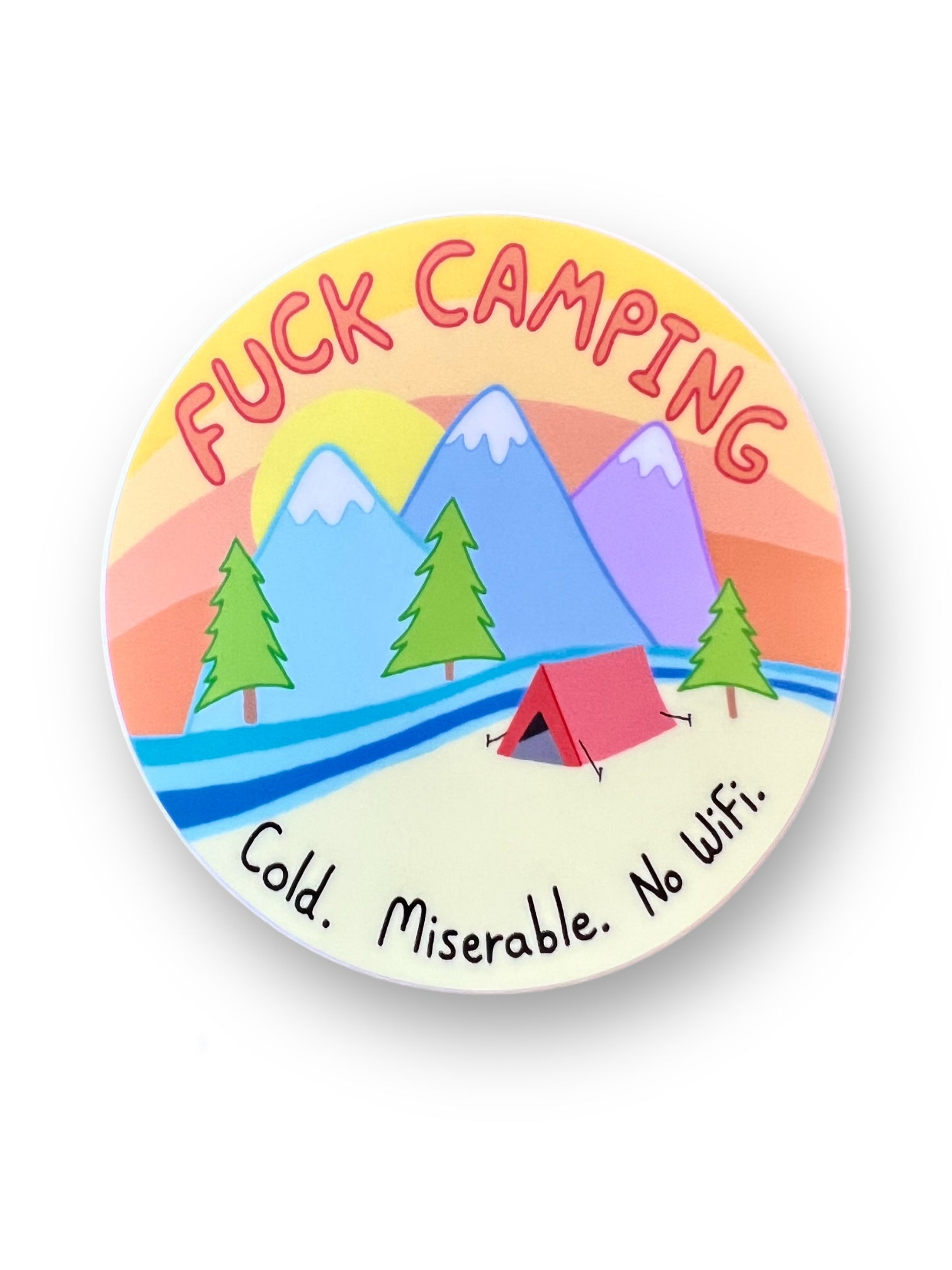Fuck Camping Sticker
