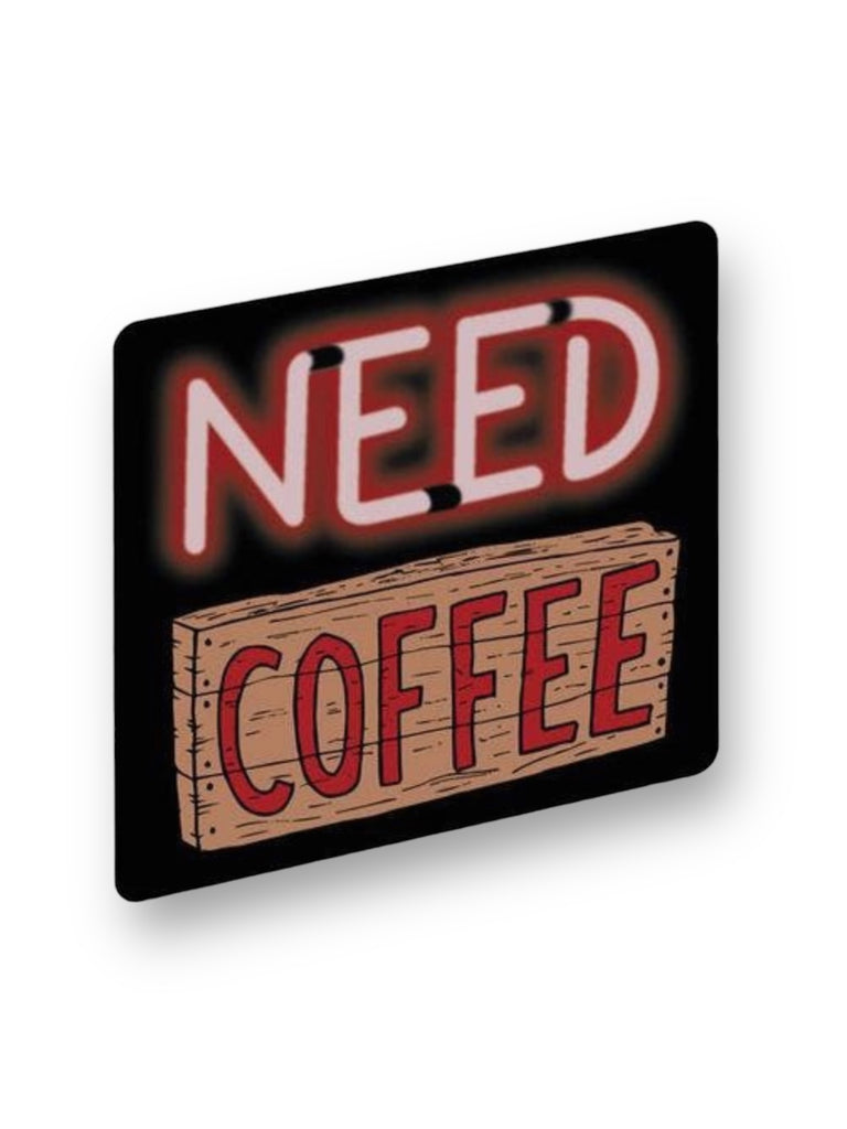 Need Coffee Neon Sign Sticker by Big Moods, Sold by Le Monkey House