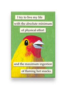 Flaming Hot Snacks Magnet by The Mincing Mockingbird Sold by Le Monkey House