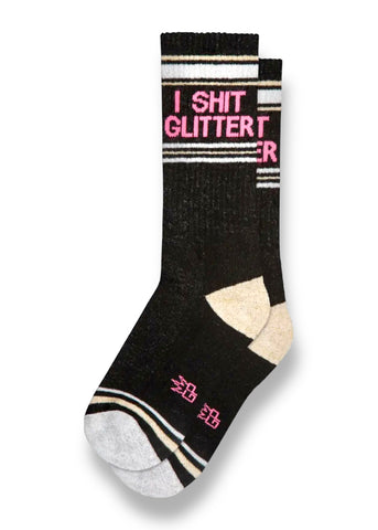 I Shit Glitter Gym Socks