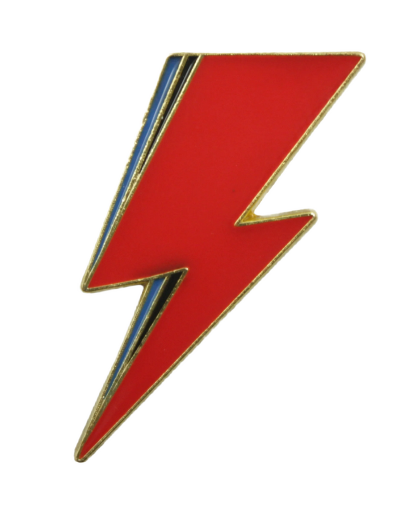 Aladdin Sane David Bowie Bolt Enamel Lapel Pin by square deal recordings sold by Le Monkey House