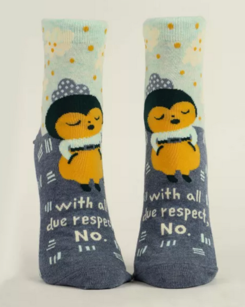 With all due respect, no ankle socks by Blue Q Sold by Le Monkey House