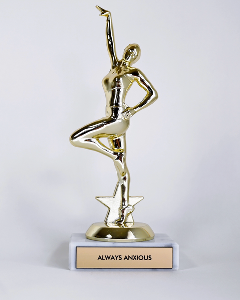 Always anxious trophy by Johnny and June sold by Le Monkey House