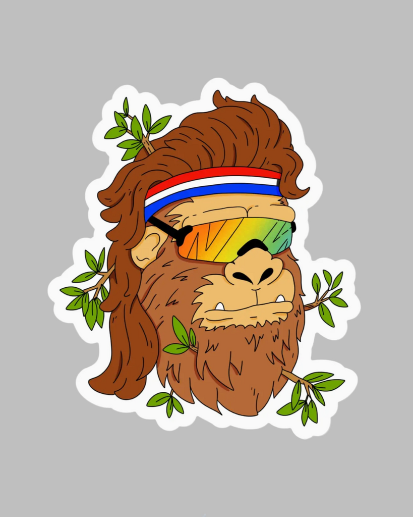 merica bigfoot sasquatch sticker by Big Moods sold by Le Monkey House