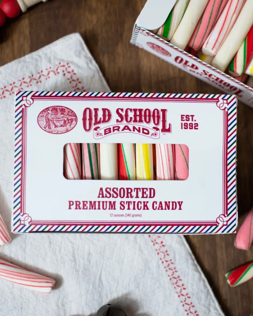 Old school brand assorted stick candy sold by Le Monkey House