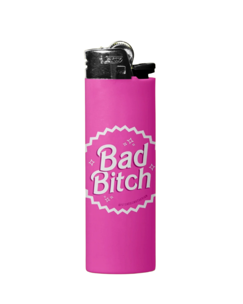 Bad Bitch pink lighter by Stone Donut Design sold by Le Monkey House