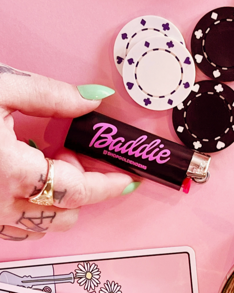 Baddie lighter by Golden Gems sold by Le Monkey House