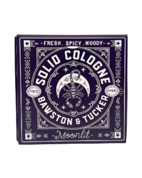 Solid Cologne by Bawston and Tucker Provisions Co, Fresh, spicy, woody, Moonlit Scent sold by Le Monkey House