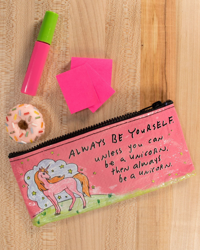 Always be yourself... unless you can be a unicorn pencil case by Blue Q sold by Le Monkey House