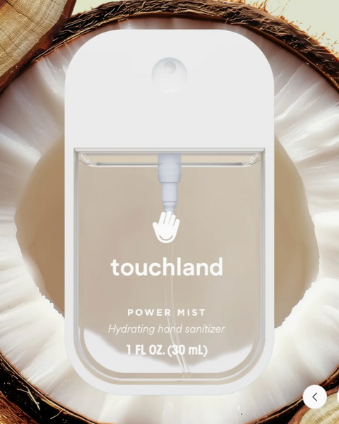 Beach coco power mist hydrating hand sanitizer by touchland sold by Le Monkey House