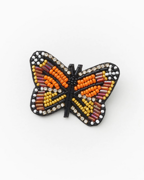 Beaded butterfly brooch by Matr Boomie sold by Le Monkey House