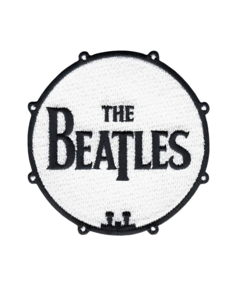 The Beatles bass drum logo embroidered Iron on patch by Square deal recordings sold by Le Monkey House
