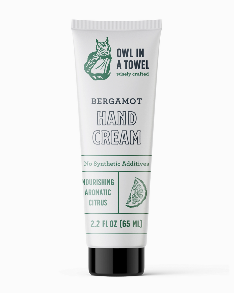 Owl in a towel bergamot and lime hand cream sold by Le Monkey House