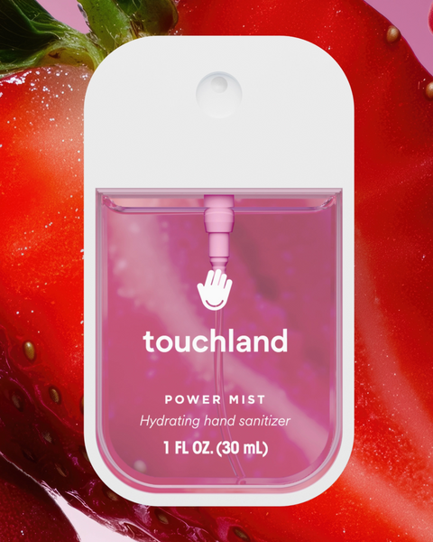 Touchland berry bliss power mist hydrating hand sanitizer sold by Le Monkey House