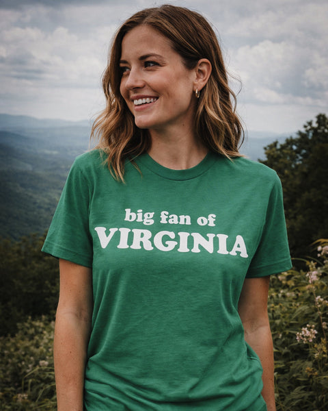 Big fan of Virginia, VA, T Shirt, Tee designed, printed, and sold by Le Monkey House