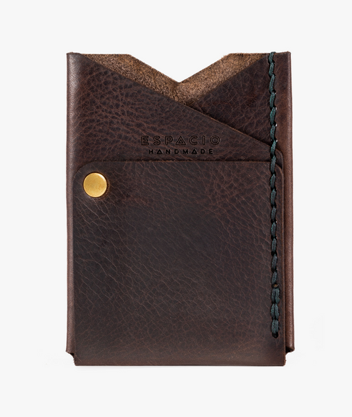 Big Spender minimalist handmade leather wallet by Espacio Handmade Sold by Le Monkey House