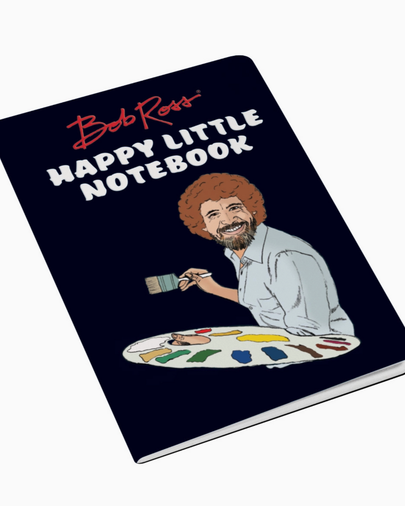 Bob Ross Happy Little notebook by Unemployed Philosophers guild sold by Le Monkey House