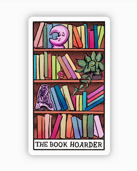 The Book Hoarder sticker by Big Moods sold by Le Monkey House