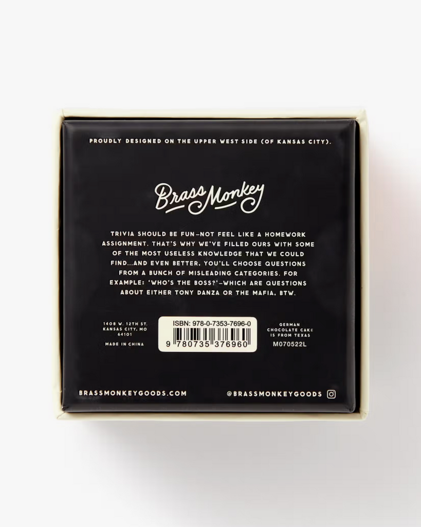 Delightfully Useless Trivia Card Set by Brass Monkey Sold by Le Monkey House