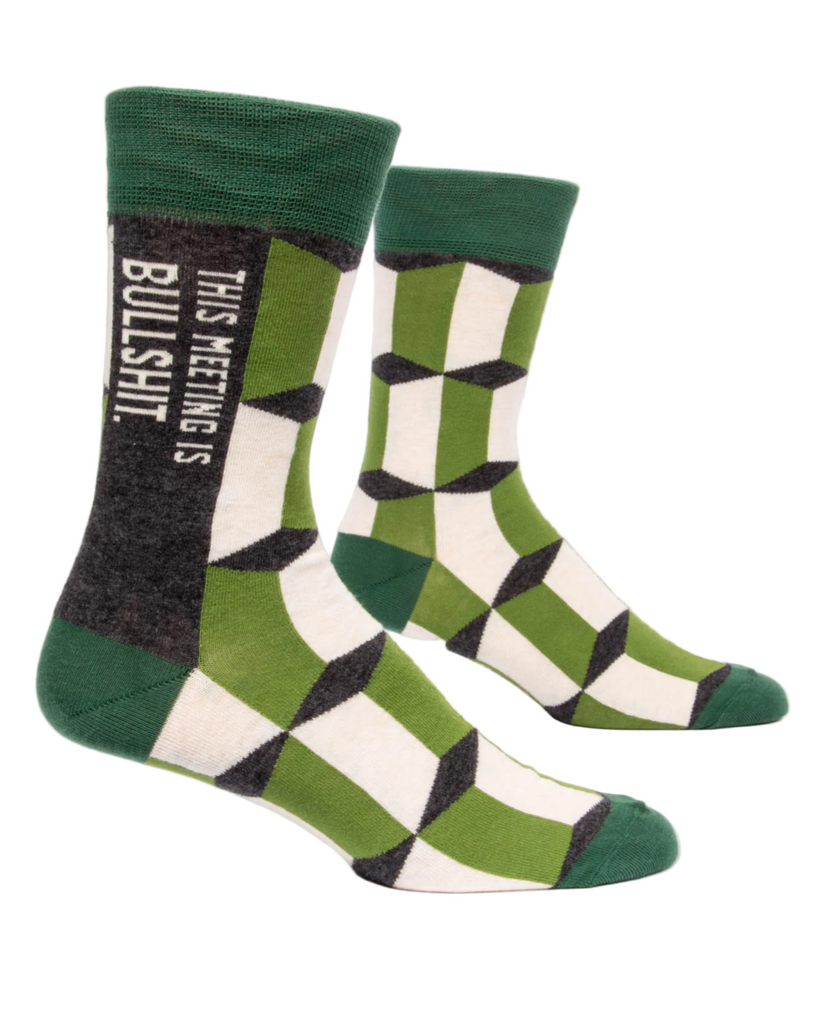 This meeting is bullshit men's socks by Blue Q sold by Le Monkey House