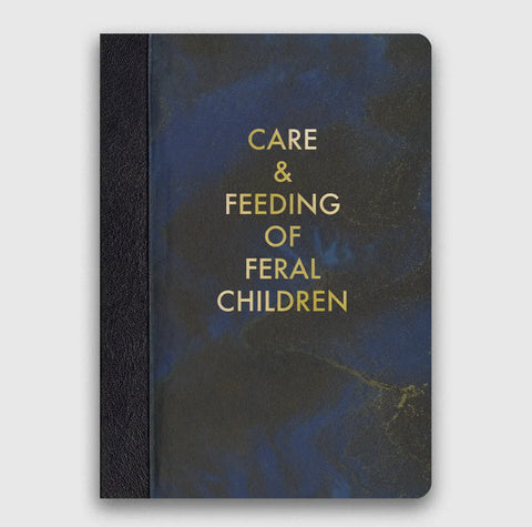 Vintage Style Care and feeding of feral children notebook journal by The Mincing Mockingbird Sold by Le Monkey House