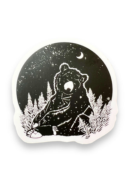 Sleepy Bear Nature Sticker by Big Moods, Sold by Le Monkey House