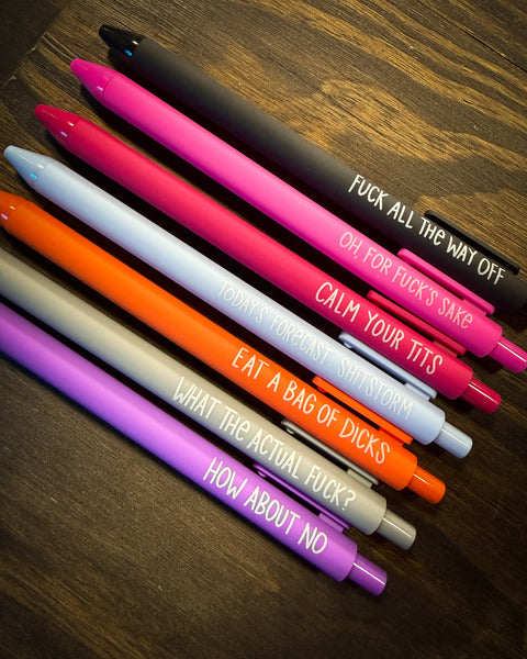 Calliope spicy click top pens, sold by Le Monkey House