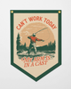 Can't Work Today my Arm is in a cast fly fishing fisherman felt printed banner by Benoit's Design Co sold by Le Monkey House