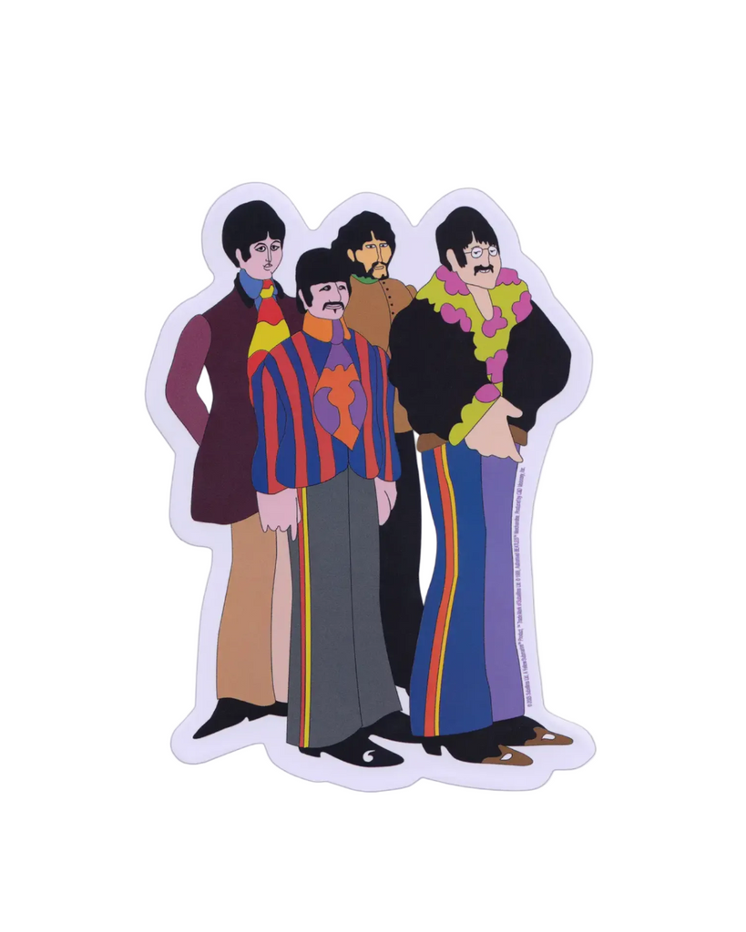 Cartoon Beatles sticker from Square Deal Recordings sold by Le Monkey House 