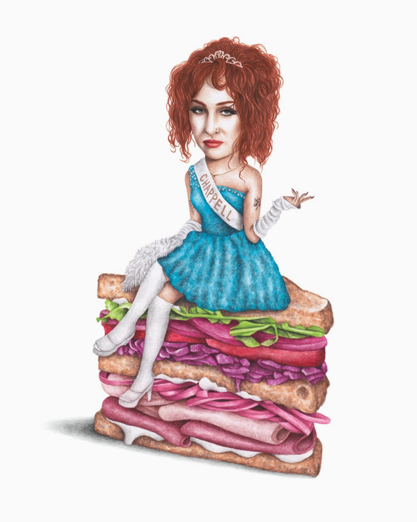 Chappell Roan Pink Pony Club Chappell Roan on a "Pink Pony" club sandwich.