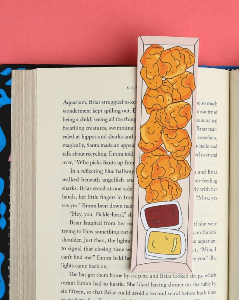 Chicken nuggies bookmark by Humdrum Paper sold by Le Monkey House