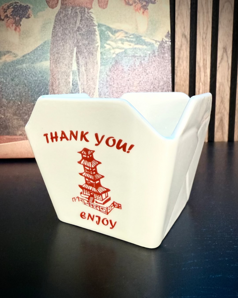 Ceramic chinese takeout carton by Urban Tokyo sold by Le Monkey House