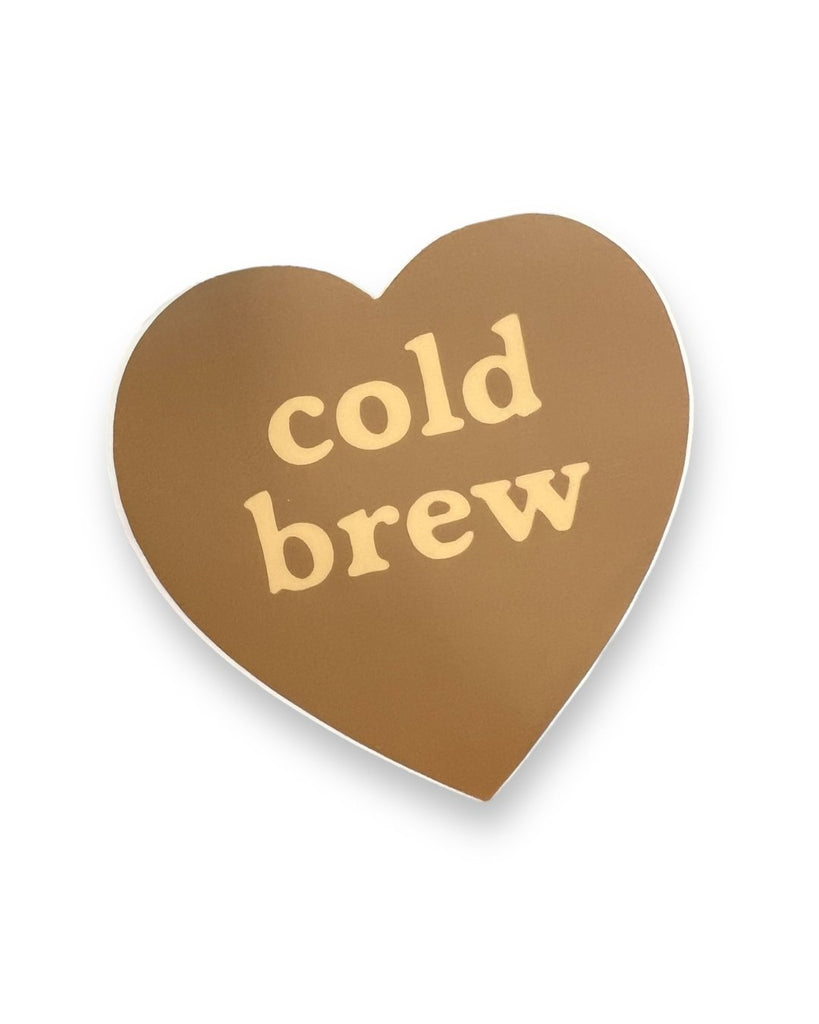 I love cold brew heart sticker by The Silver Spider sold by Le Monkey House