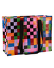 Checkered zipper shoulder tote by Blue Q Sold by Le Monkey House